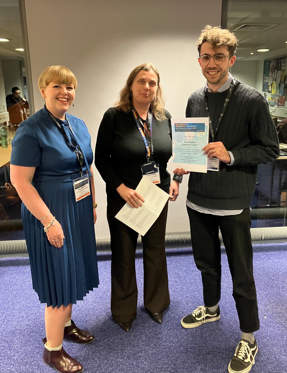 Tom Lanyon-Hogg (@tomlanyonhogg) on Twitter photo Conjurations to Jacob <a href="/JacobDBradbury/">Jacob Bradbury</a> for winning the best talk prize at the Biological and Medicinal Chemistry Postgraduate Symposium XVIII! <a href="/RSC_BMCS/">RSC BMCS</a> <a href="/PharmOxford/">Pharmacology Oxford</a> <a href="/IneosOxford/">Ineos Oxford Institute for Antimicrobial Research</a> Conjurations to Jacob <a href="/JacobDBradbury/">Jacob Bradbury</a> for winning the best talk prize at the Biological and Medicinal Chemistry Postgraduate Symposium XVIII! <a href="/RSC_BMCS/">RSC BMCS</a> <a href="/PharmOxford/">Pharmacology Oxford</a> <a href="/IneosOxford/">Ineos Oxford Institute for Antimicrobial Research</a>