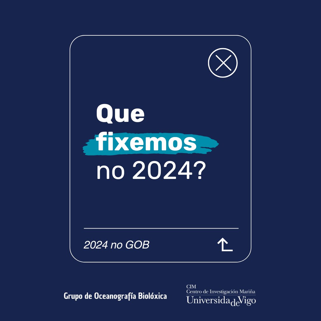 Hoxe botamos a vista atrás! ⏳

2024 foi un ano de moitísima actividade investigadora e divulgativa no #GOB. Un ano de amontoar experiencias e logros. 

Que fixemos no 2024? Aquí (só) algúns datos 👇