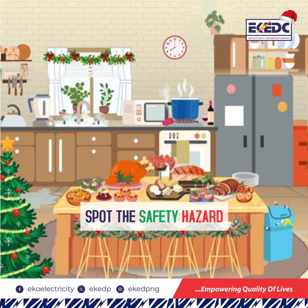 EKEDP's tweet image. Tell us your answer in the comments.

Remember to have a safe, joyful and hazard-free holiday season.

#ThinkSafety #EnsureSafety #EKEDC #EmpoweringQualityOfLives