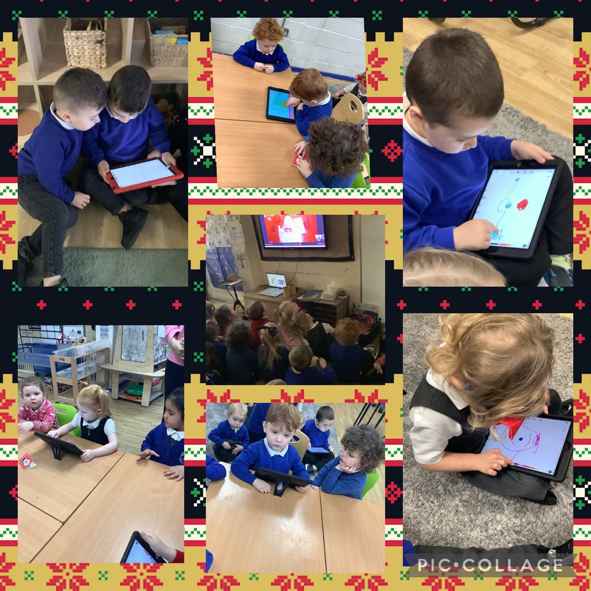 The children have enjoyed a festive morning with <a href="/RPS_Otters/">Riverside Otters</a> on a Skype call to Santa! We used the iPads to draw some pictures and sent them to Santa in the North Pole. Mrs Whelan has been told she is on the good list too 😆 What an exciting morning 🎅🏼 <a href="/Riverside_Pri/">Riverside Primary</a>