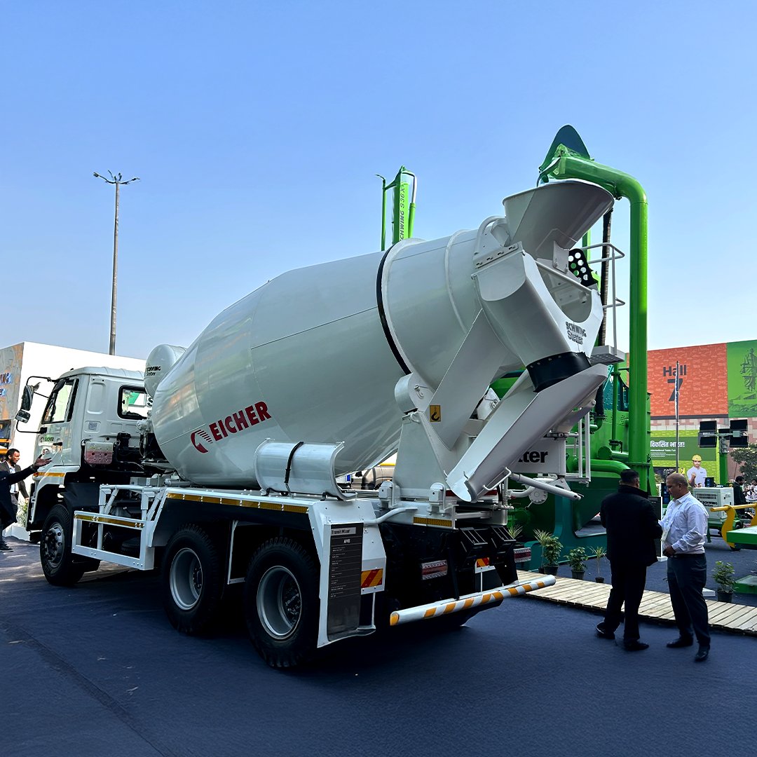 ETBIndia's tweet photo. Eicher Trucks & Buses proudly showcased the Eicher Pro 6028TM RMC with (8+1) EPTO, at the 7th International Trade Fair – BAUMA CONEXPO INDIA 2024, in collaboration with Schwing Stetter India!
#EicherTrucksAndBuses #Eicher #HeavyTrucks #EicherBSVI #EUTECH6 #HCVTrucks #HighPower https://t.co/77IpBqZJ18
