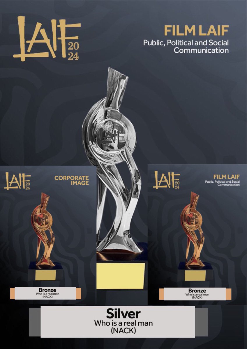 sinmileoluwa_'s tweet photo. One of the many blessing of 2024, is this inspiring piece titled WHO IS A REAL MAN?, put together for @nack_apparel by the amazing folks at @upintheskyng 
This piece bagged three awards at the 2024 @thelaifawards_ 
@freaksho @id49ja Thank you for the call up https://t.co/grJRS8BDVI