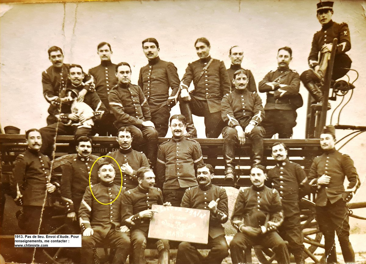 Le_Chtimiste's tweet photo. Camille GASTEUIL maréchal-des-logis-fourrier du 9ème escadron du train des équipages militaires. engagé volontaire, aux 18e et 9e ETEM , puis sous-lt aux 83e et 86ème d'artillerie lourde , puis reviens aux 9e ETEM, 33e ETEM...Termine sa carrière comme capitaine 1931. #9eETEM https://t.co/MXvGePncrr