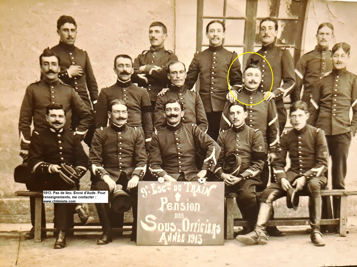 Le_Chtimiste's tweet photo. Camille GASTEUIL maréchal-des-logis-fourrier du 9ème escadron du train des équipages militaires. engagé volontaire, aux 18e et 9e ETEM , puis sous-lt aux 83e et 86ème d'artillerie lourde , puis reviens aux 9e ETEM, 33e ETEM...Termine sa carrière comme capitaine 1931. #9eETEM https://t.co/MXvGePncrr