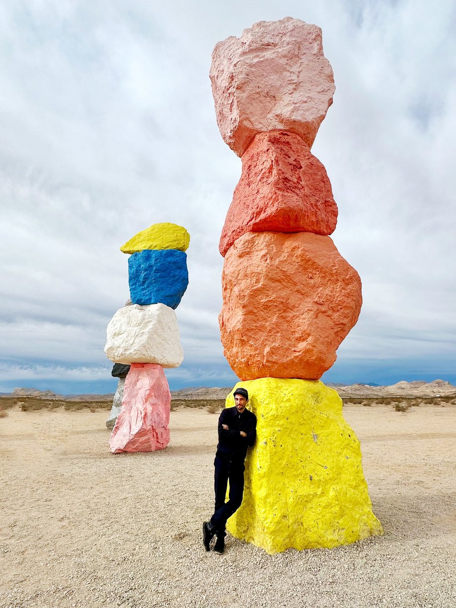 cl_art_studio's tweet photo. Back in Paris after visiting one of the most stunning land art installations I’ve ever seen:

"Seven Magic Mountains" by Ugo Rondinone.

As always, it’s all about STONES:
➤https://t.co/keDrYvQQIZ

Get ready for some magical art on Bitcoin!