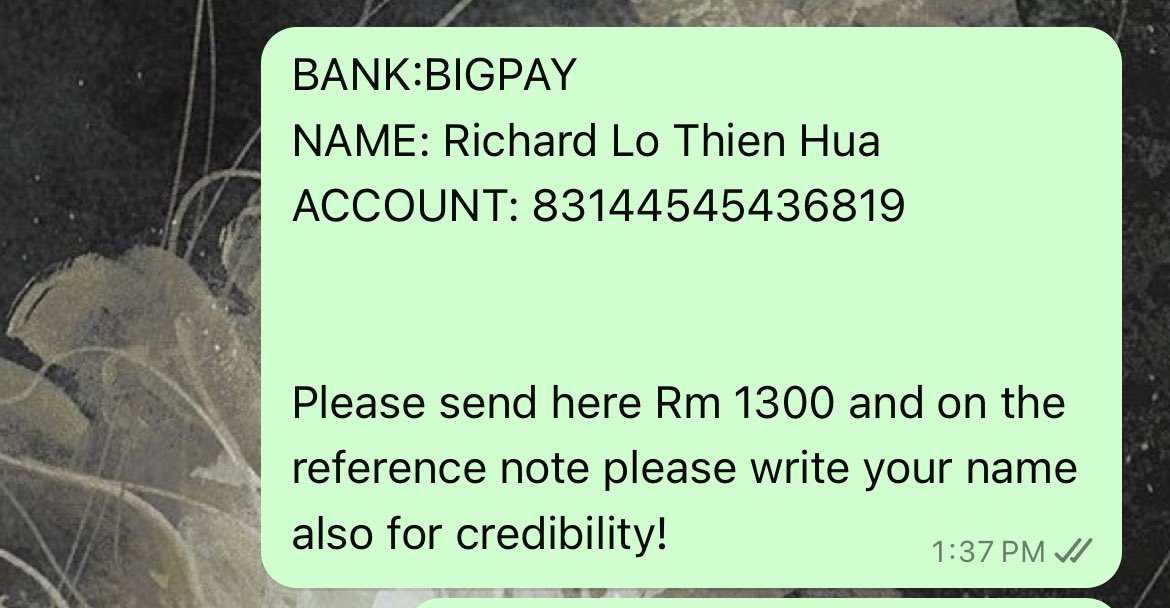lurvvmtcha's tweet photo. Guys please if you see this bank name please dont transfer. They just scammed me today. And they might use my face cuz i gave them my face and ic . Stupid right yeah, just dont okay? 
#2NE1kl #2NE1 #INFINITEinKL #2NE1inKL #2NE1inMY https://t.co/ffJJ0ydwDJ