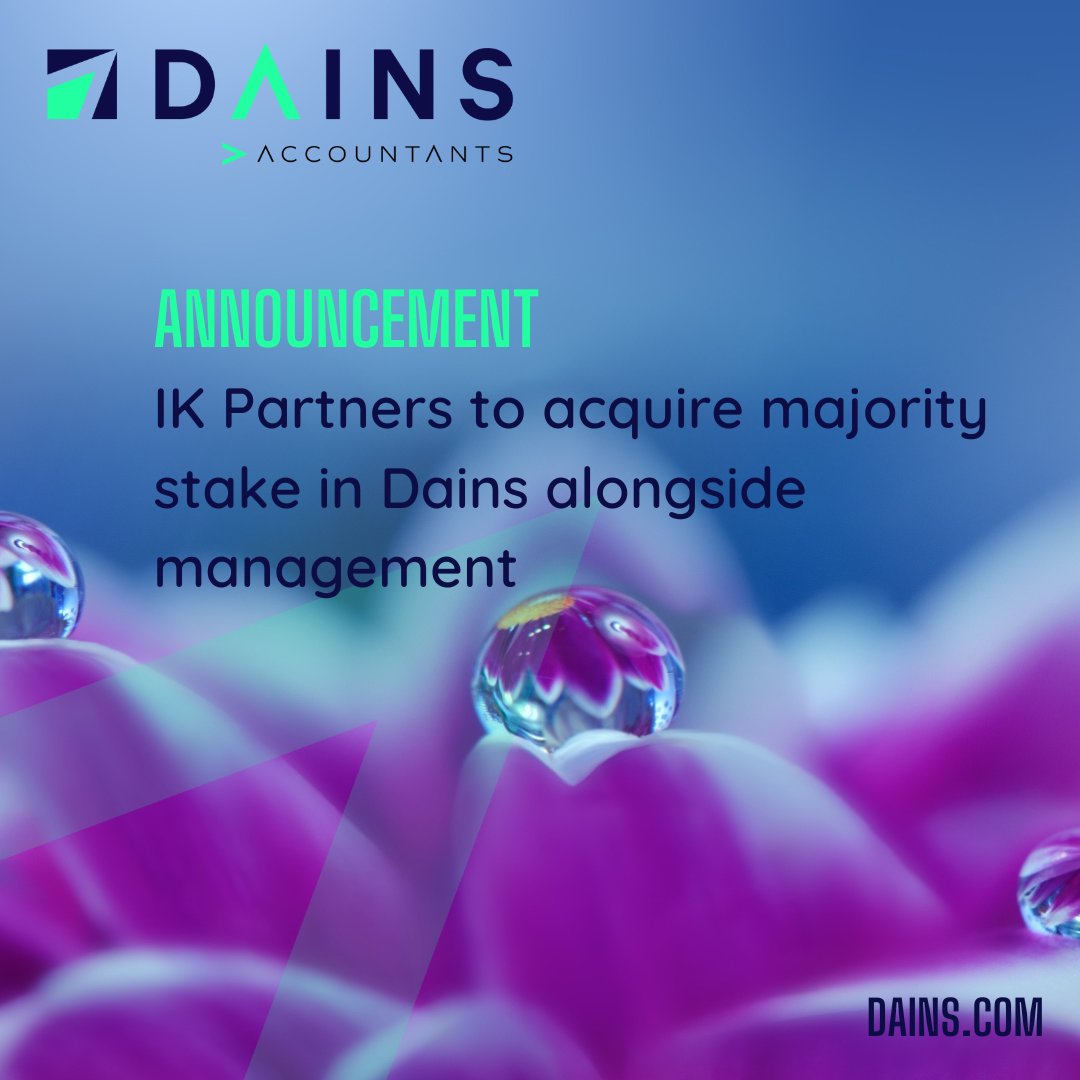 We're delighted to announce that the IK X Fund (part of IK Partners) has signed an agreement to invest in Dains. Since 1989, IK has raised more than €17 billion of capital and invested in over 195 European companies. Read more here: loom.ly/Zdxi624 #Investment