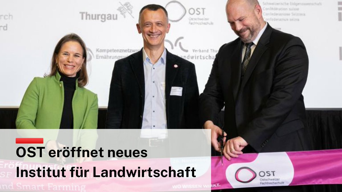 SBH_Germany's tweet image. Die @ost_fh hat in #Tänikon ein neues #Institut für #IntelligenteSysteme und #SmartFarming eröffnet. Das neue Institut soll den #Forschungsstandort stärken, um #Sicherheit in der #Versorgung mit #Lebensmitteln zu #fördern. @agroscope @Kanton_Thurgau 

s-ge.com/de/article/akt…