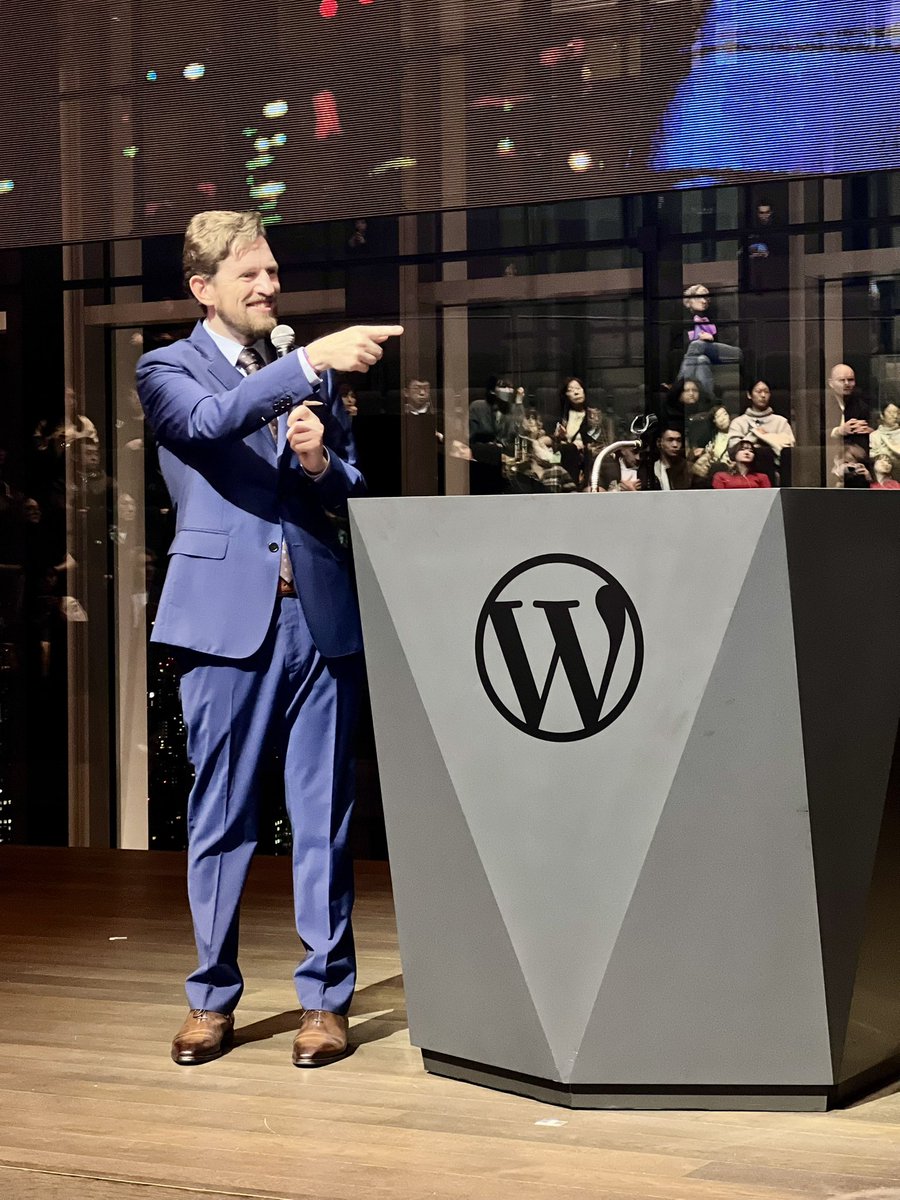 All of us should have blogs! <a href="/photomatt/">Matt Mullenweg</a> #StateoftheWord2024