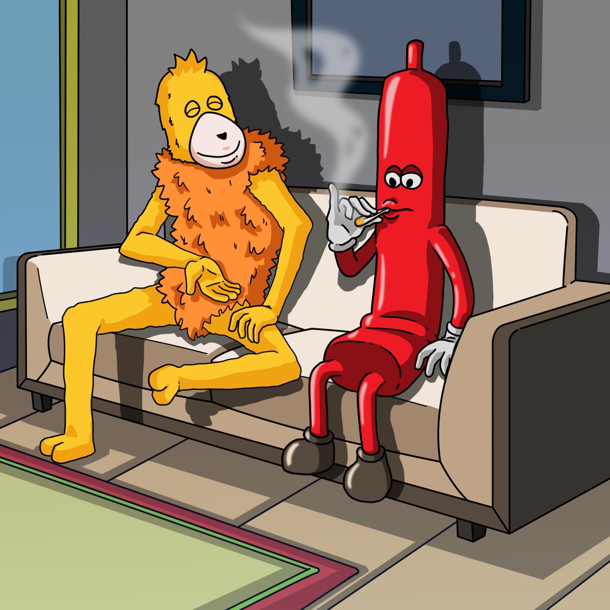 Sometimes it's ok to chill with red. He's got the best 💨

$ERIC