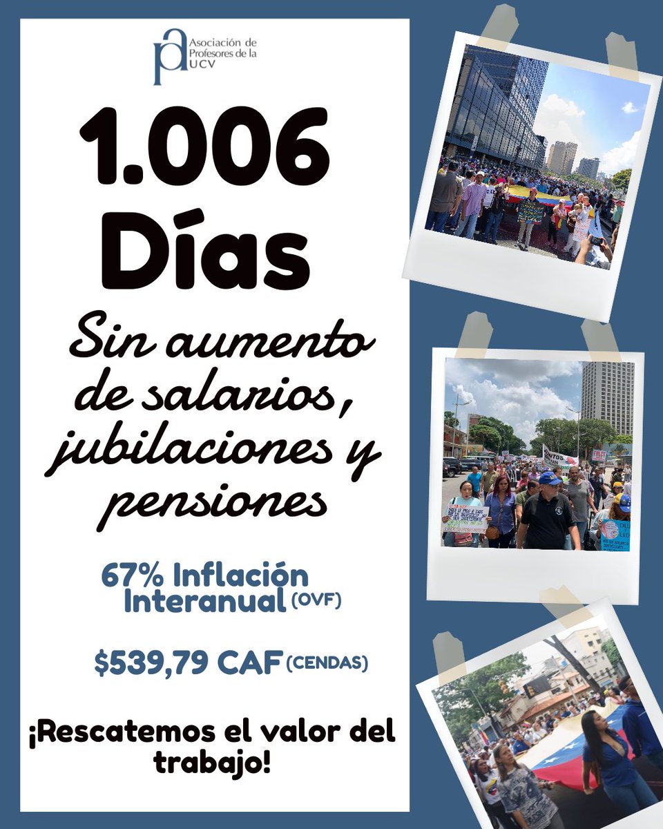 #UCV #Profesores #Venezuela #SalariosDignosYa #BonoNoEsSalario