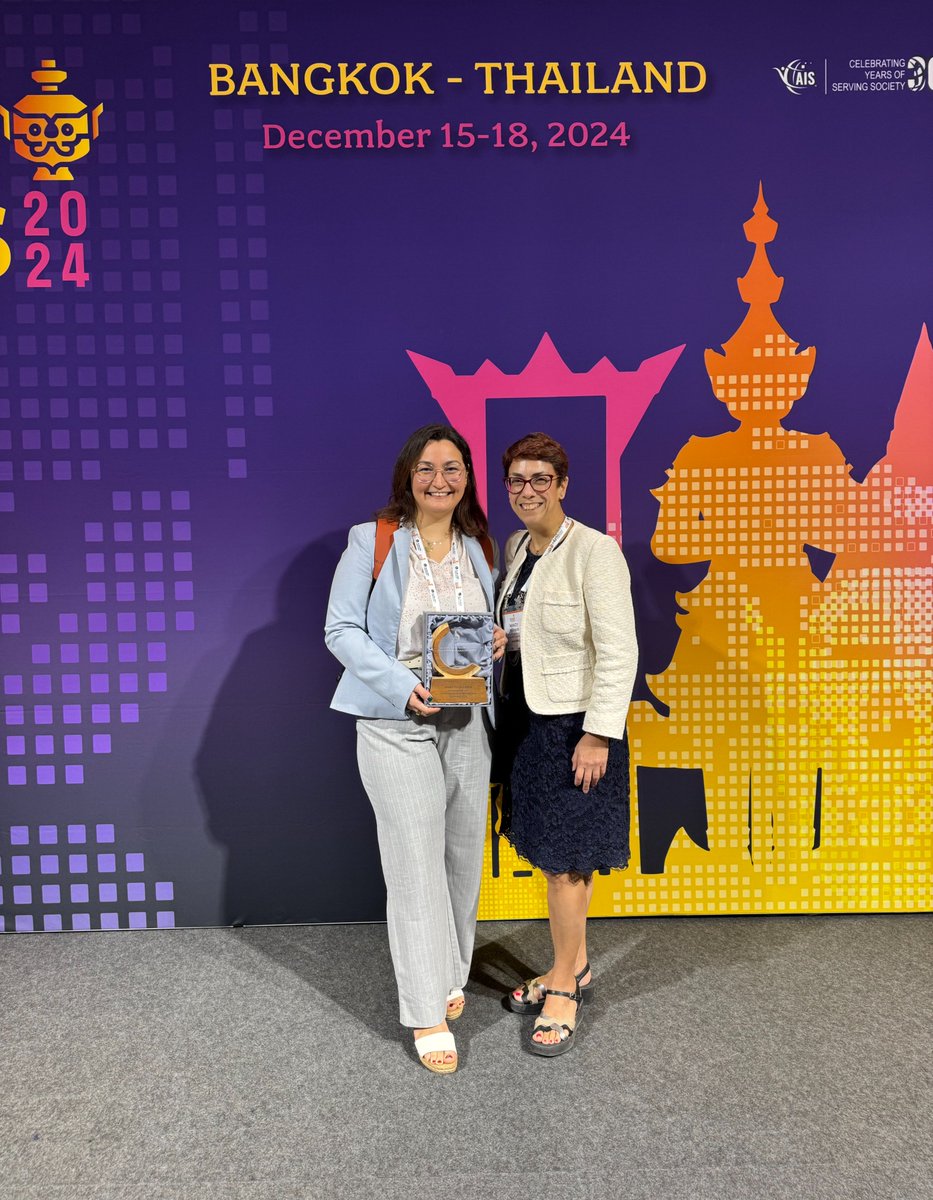 🏆👏We are proud to announce Dr. Anastasia Griva, Assistant Professor in Business Information Systems, has won the AIS Women's Network Outstanding #ICIS2024Educator Award in Bangkok.

Congrats, Dr. Griva!

#JECairnesSchool #OutstandingEducator #WomenInSTEM #EducationExcellence