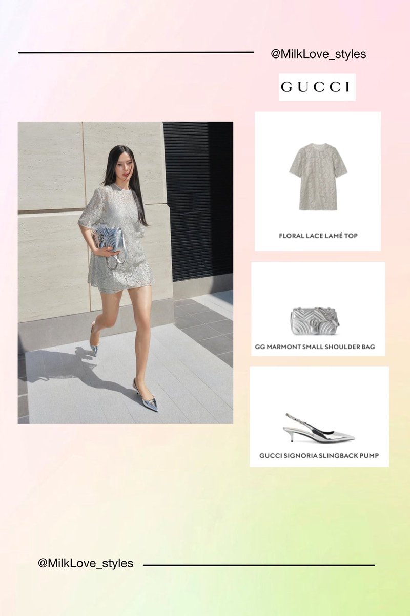 MilkLove_styles's tweet photo. Milk Pansa for @gucci (IG Post). She is wearing:
- FLORAL LACE LAMÉ TOP
- GUCCI SIGNORIA SLINGBACK PUMP
- GG MARMONT SMALL SHOULDER BAG

#GucciGift #GucciSignoria #GGMarmont #Gucci 

#MilkPansa #mimiv #มิ้ลค์พรรษา #GMMTV #MilkLove_styles https://t.co/LcOoERFvfX