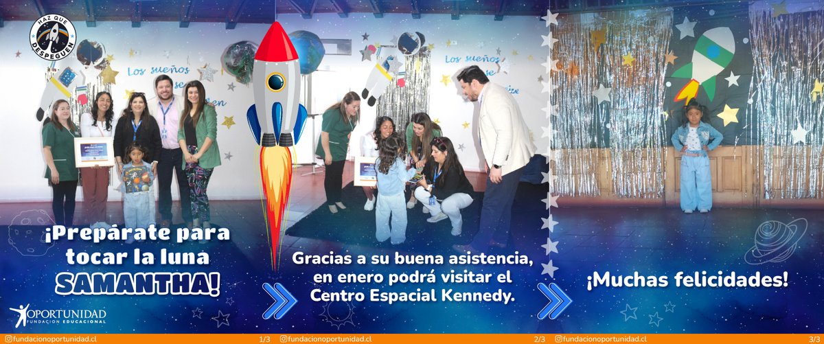 El 20 de enero de 2025, 16 niñas y niños, premiados por su buena asistencia a la educación parvularia, viajarán al Centro Espacial Kennedy de la NASA, en EE.UU. Una de ellas es Samantha Quisque, quien representará a la región del Maule en esta increíble aventura.