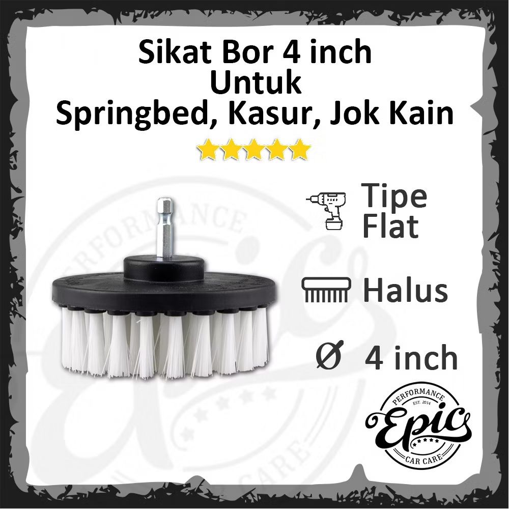 Cek Sikat Bor Drill Brush Sofa Springbed Kasur karpet Kekerasan SOFT White Diameter 4 inch dengan harga Rp80.000. Dapatkan di Shopee sekarang! s.shopee.co.id/8UsXbRoXXg?sha…