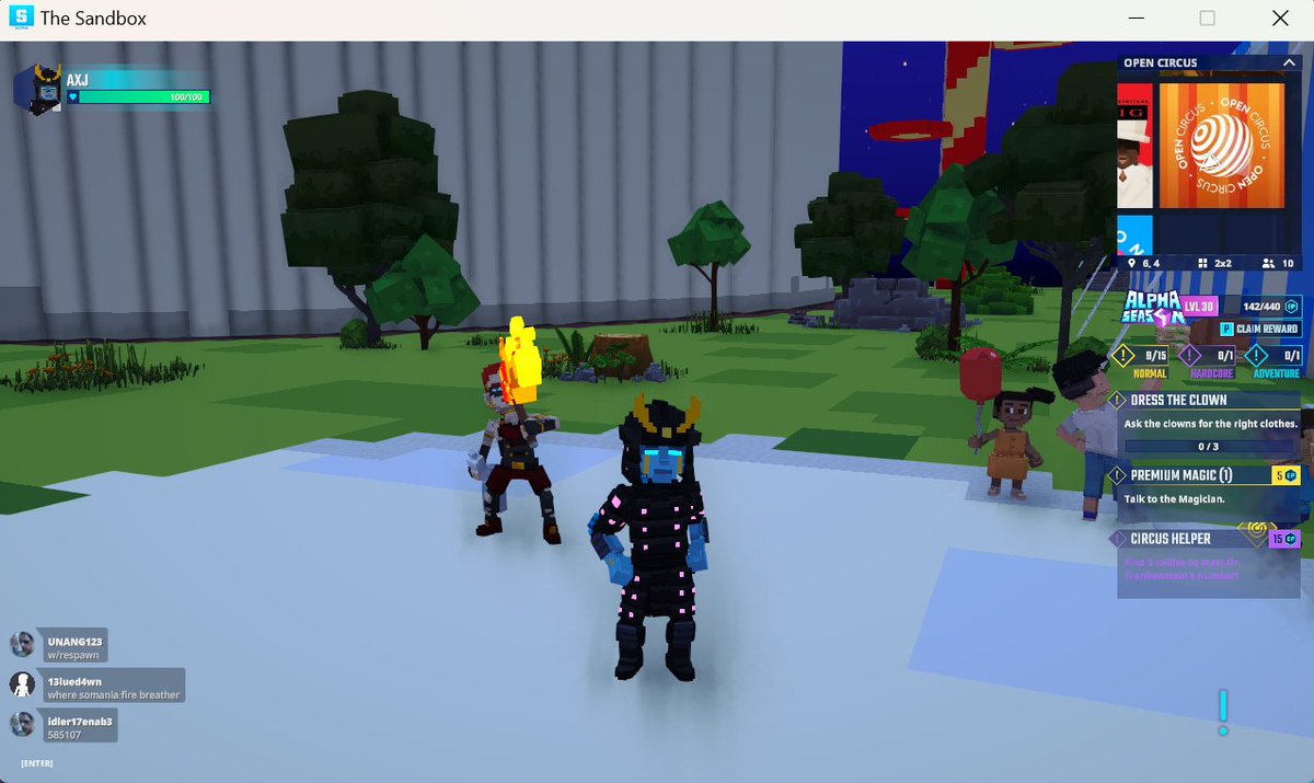 Watching Firebreather Sonia perform in Open Circus in <a href="/TheSandboxGame/">The Sandbox</a>. Talk about playing with fire! 🔥🎪 register-landings.sandbox.game/alphaseason4-s… #TheSandbox #AlphaSeason4 #AS4SocialChallenge