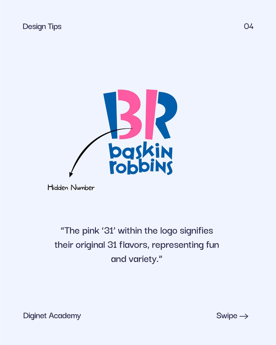 DiginetSchool's tweet image. 🔍 Hidden Details in Logos 🎨✨
Spot the hidden details you’ve missed. Swipe to reveal!

#HiddenLogos #DesignTips #DiginetAcademy #brandlogo #branding