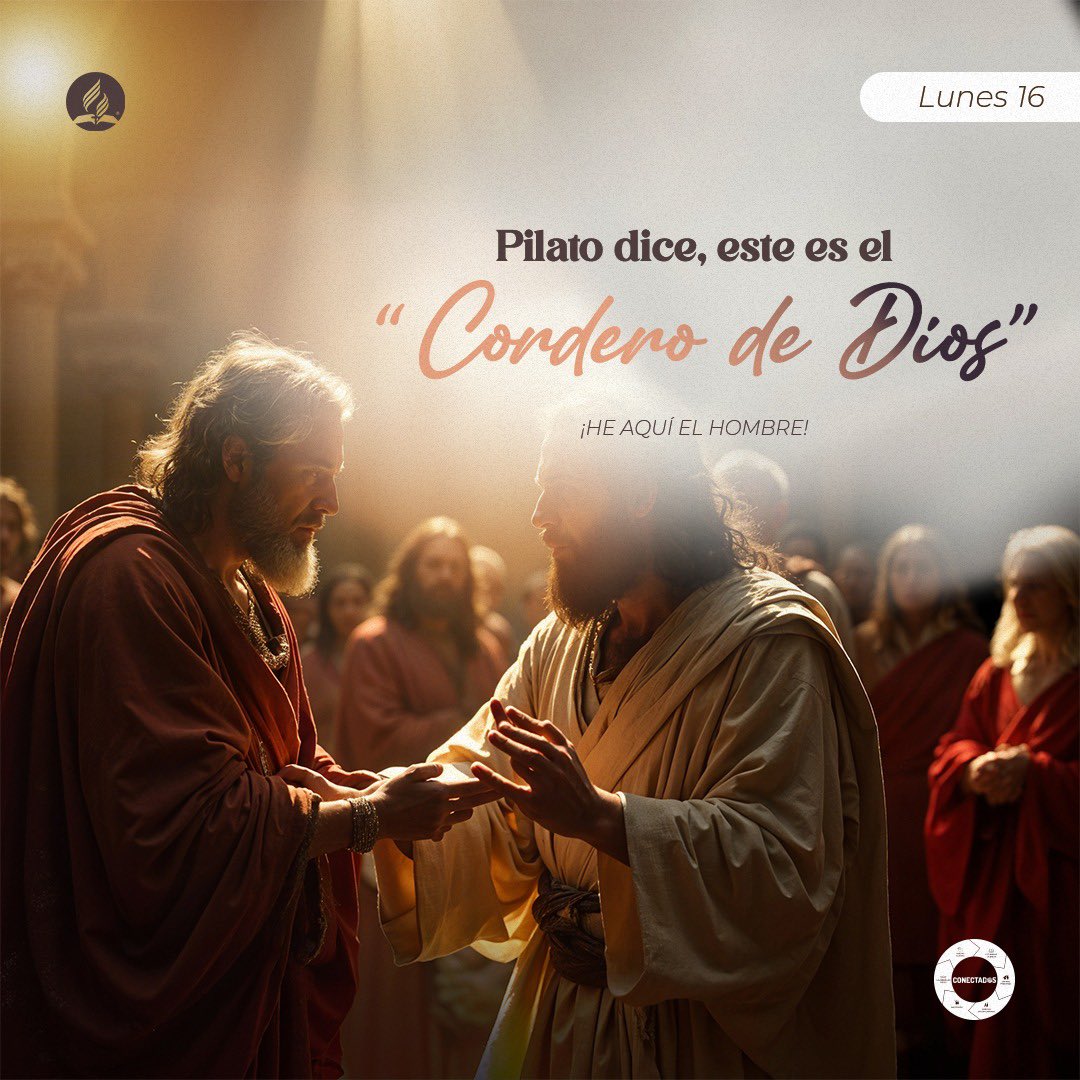 #LESAdv | Lunes 16 

¡HE AQUÍ EL HOMBRE!

El gobernador al dirigirse a la gente con las palabras ¡HE AQUÍ EL HOMBRE!, estaba recordando las palabras de Juan el Bautista  ¡Este es el Cordero de Dios, que quita el pecado del Mundo!

#Proyecto100
#Maná2025