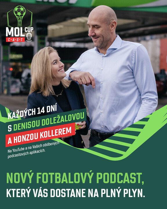MOL_Cup's tweet photo. MOL Cup CAST 🏆🎙️

Už tento týden se můžete těšit na nový fotbalový podcast, který přinese svěží pohled na český fotbal, zaměřený především na MOL Cup.🏆 Moderátoři Denisa Doležalová a Honza Koller se svými hosty přiblíží příběhy klubů od nejnižších lig až po nejvyšší soutěž. 🏆 https://t.co/yeJqbw7dB5