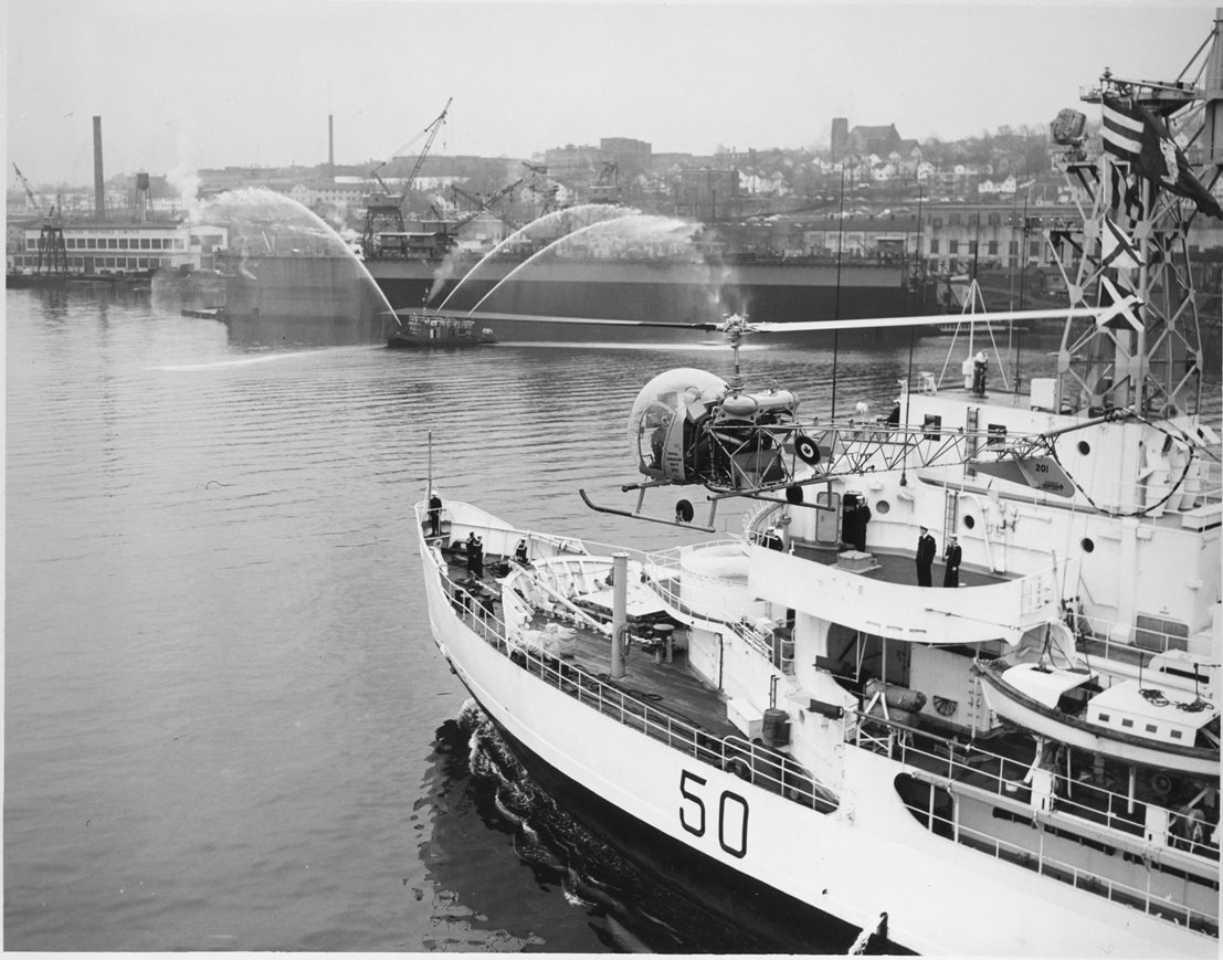 #OTD 16/12/2021 #RememberRCN -HMCS HARRY DEWOLF returns to Halifax after circumnavigating North America, via the Northwest Passage and Panama Canal. The Arctic &amp; Offshore Patrol Ship is the 2nd RCN ship to circumnavigate North America after HMCS Labrador in 1954. @HMCS_NCSM_HDW