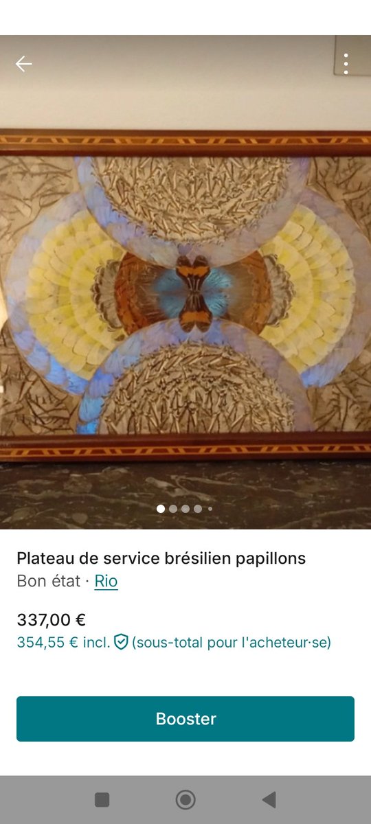 QueenAstir's tweet photo. Offrez-vous cet unique et raffiné  plateau de service d'un artiste brésilien. 
En verre de haute qualité encadré par une bordure en bois finement travaillé avec des détails en marqueterie (typique des années antérieures à 1920).
https://t.co/rwyeVrH8y1 https://t.co/qorq6KlD8F