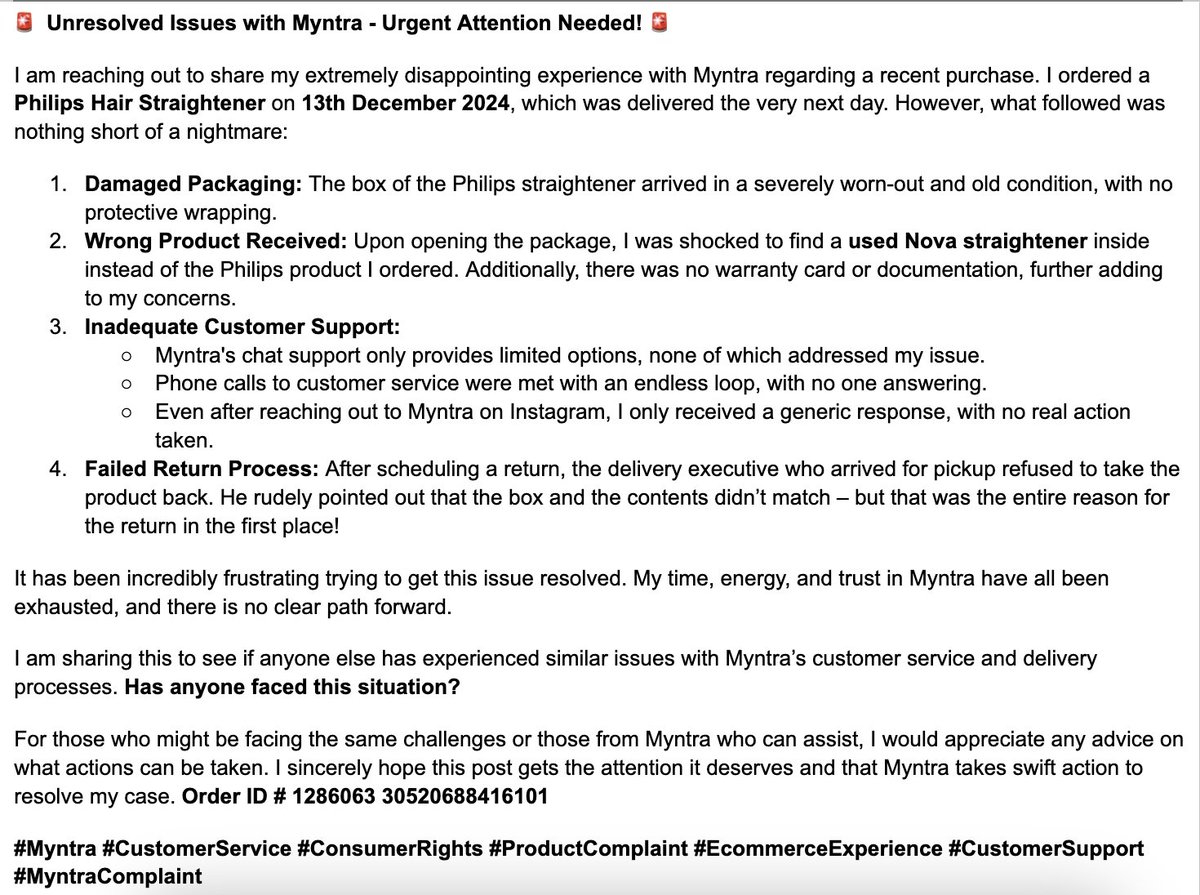 MayuriUR's tweet photo. @MyntraSupport @myntra 
#WorstExperience #Painfulreturns https://t.co/I9lOh6K5IH