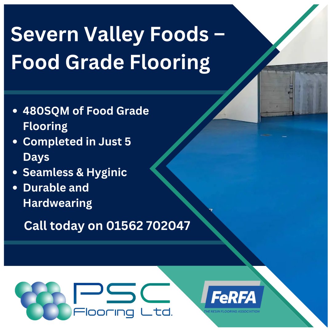 pscworcsltd's tweet photo. Case Study: Food Grade Flooring
We completed a seamless, hygienic 6mm food-grade floor in just 5 days!
Read the full case study: https://t.co/YkCIZfAgdD
#FoodGradeFlooring #PSCFlooring #ResinFlooring #ButchersFlooring #RecentProject https://t.co/v6PJRmB3Hs