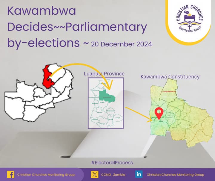 CCMG_Zambia's tweet photo. 🗳 As the Kawambwa by-election scheduled this Friday, 20 December approaches ,CCMG is training 57 election day observers and 9 moniters.The observers and monitors will be deployed across Kawambwa Constituency on election day.
#kawambwadecides 
#byelection2024
#CCMG https://t.co/kndAZdhJrP