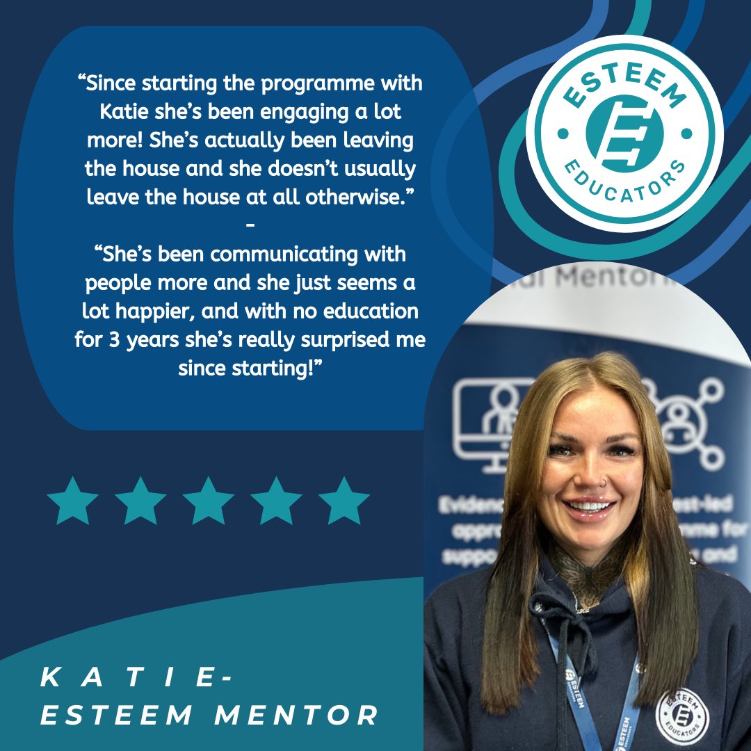 esteemeducators's tweet photo. 🌟 Feedback from a parent like this reminds us why we do what we do!🌟

We’re so proud to support young people in taking positive steps forward every day 👣

#EsteemEducators #AlternativeProvision #MentorsThatCare #Education https://t.co/pWjgJwMaG7