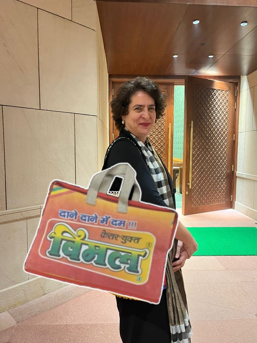 betterrohan's tweet photo. Fixed it.
Bolo Zubaan Kesri 🤭

#PriyankaGandhi #Vimal #Palestine #Memes #ParliamentWinterSession https://t.co/Ug1kfIeeWj