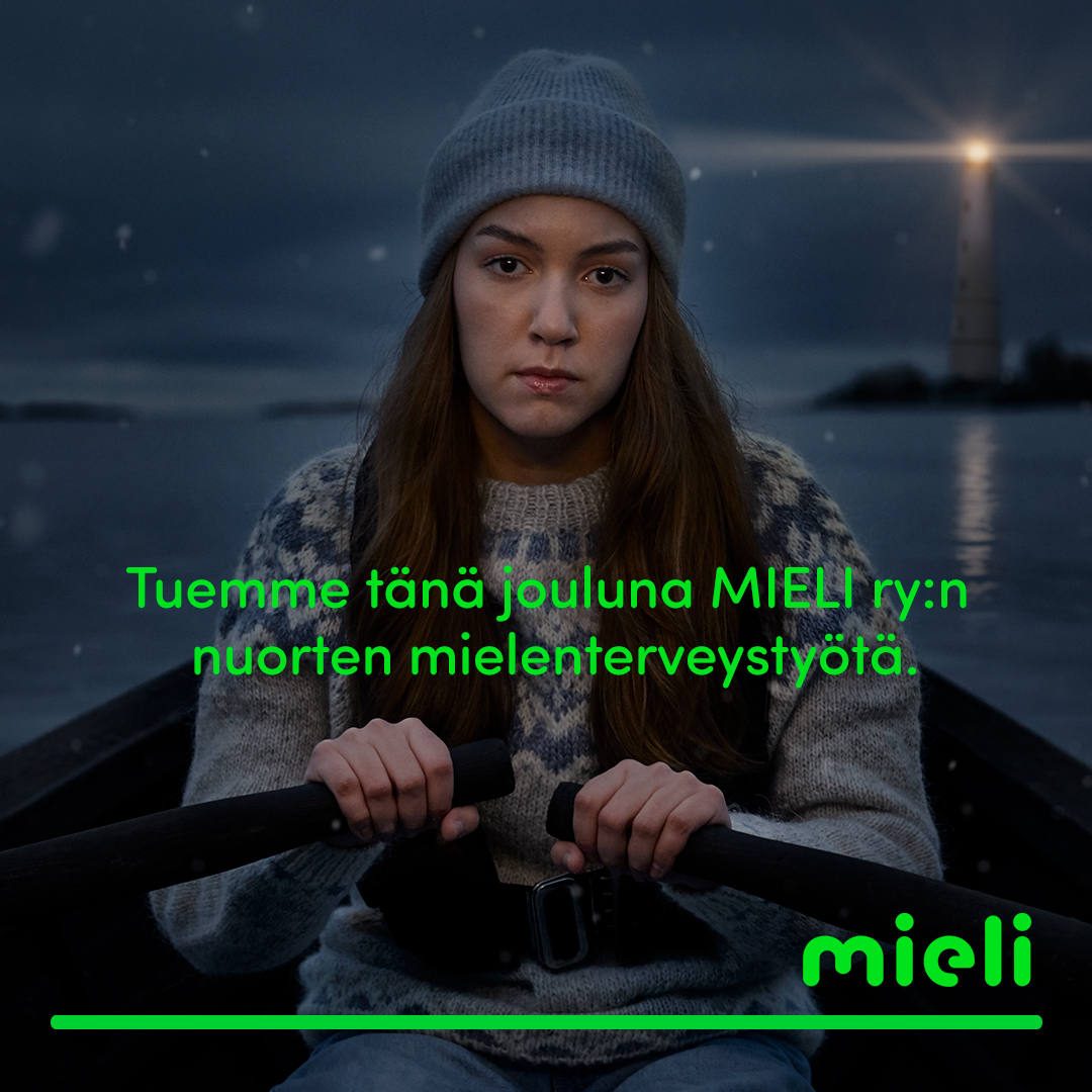 Tänä jouluna tuemme nuorten mielenterveystyötä lahjoituksella <a href="/mielenterveys/">MIELI Suomen Mielenterveys ry</a> ry:lle. Jokaisen nuoren tulisi saada tarvitsemaansa apua.💚Jatkamme myös omaa vaikuttamistyötämme Mieleni terveys on #TärkeäOsaMinua -kampanjassa. 

#mielenterveys #nuoret