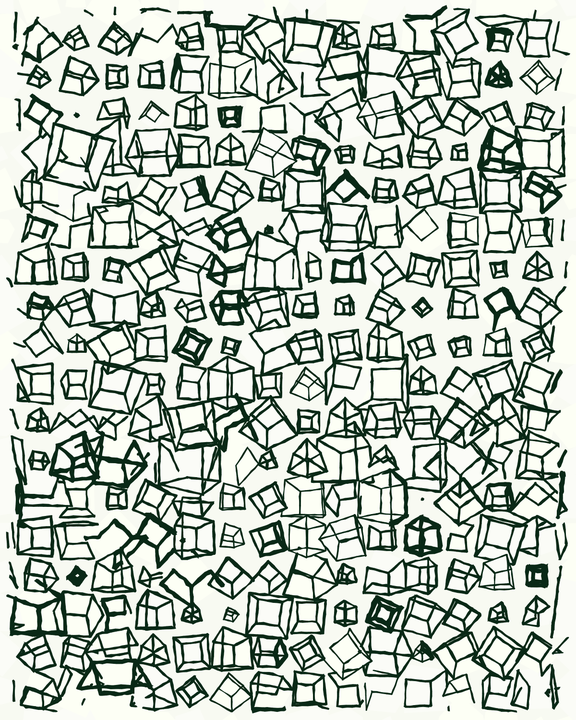 Cubes drawn with code