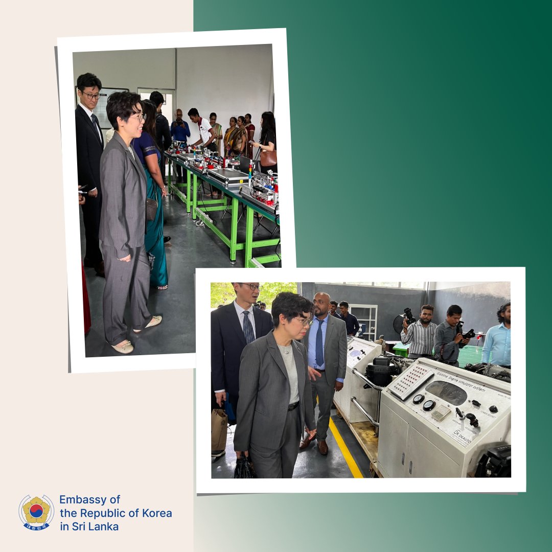 (12.6) Ambassador H.E. Miyon Lee participated in the ceremony for facility renewal and handover of trading equipments for Technical and Vocational Education and Training Centre (TVET) with the aim of strengthening Labour market demand driven TVET in Sri Lanka.
