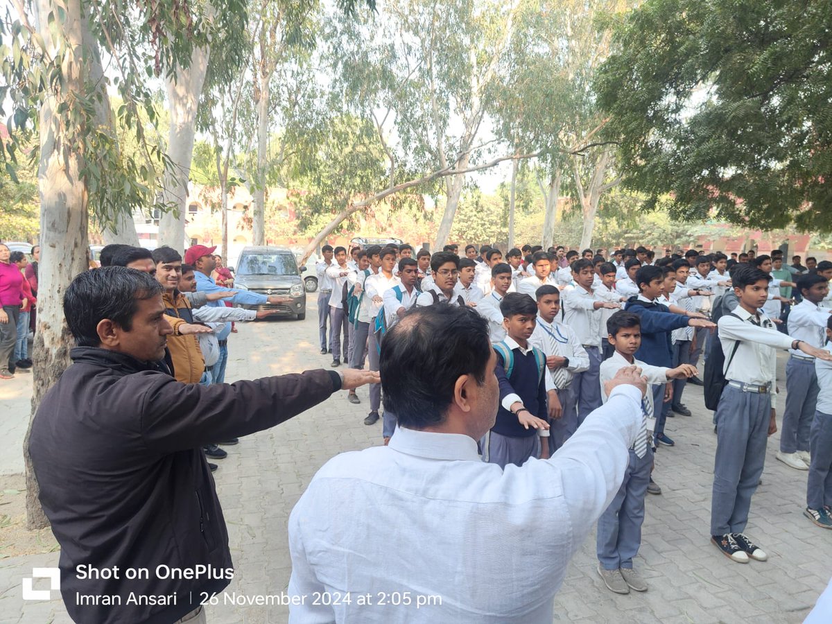 1002013SBV's tweet photo. Constitution Day celebrated at SBV Dallupura  with enthusiasm. Preamble reading and discussions on justice, liberty, and equality. Students pledged to uphold constitutional values.#ConstitutionDay #CivicResponsibility @DirEducation @pbhushant @RajhanstiwariMT #DelhiGovtSchool" https://t.co/zqoP4uK2kW