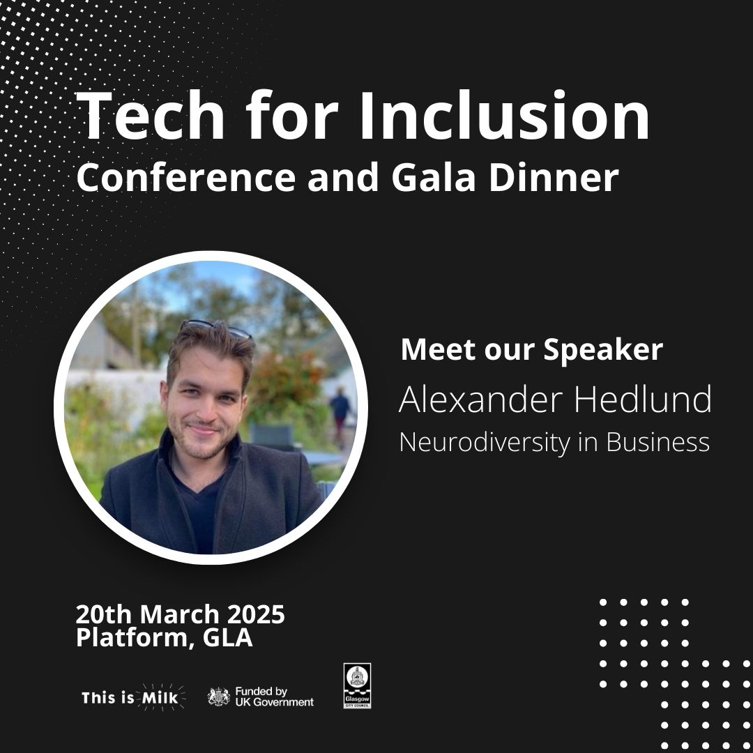 thisismilkuk's tweet image. We’re thrilled to announce that Alexander Hedlund Director at @ndinbusiness, will be a panel moderator at Tech for Inclusion!

Learn more here: loom.ly/7p3Ijm0

#TechForInclusion #InclusionTech #Neurodiversity #DEILeadership #Intersectionality
