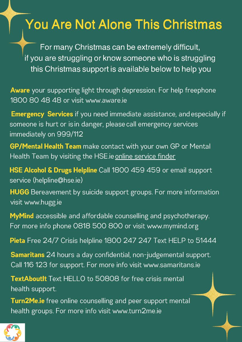 @Sophia_housing (@sophia_housing) on Twitter photo Christmas can be a tough time for many. If you or someone you know needs support over the holiday period, this Christmas Supports flyer has helpful resources💙 #Support #ChristmasHelp
<a href="/DepaulIreland/">Depaul</a> <a href="/ALONE_IRELAND/">ALONE</a> <a href="/LightHomeless/">The Light House Homeless Service</a> <a href="/TiglinIreland/">Tiglin</a> <a href="/Msoe_Dublin/">Muslim Sisters of Eire</a> <a href="/Parents_Plus/">Parents Plus</a> Christmas can be a tough time for many. If you or someone you know needs support over the holiday period, this Christmas Supports flyer has helpful resources💙 #Support #ChristmasHelp
<a href="/DepaulIreland/">Depaul</a> <a href="/ALONE_IRELAND/">ALONE</a> <a href="/LightHomeless/">The Light House Homeless Service</a> <a href="/TiglinIreland/">Tiglin</a> <a href="/Msoe_Dublin/">Muslim Sisters of Eire</a> <a href="/Parents_Plus/">Parents Plus</a>