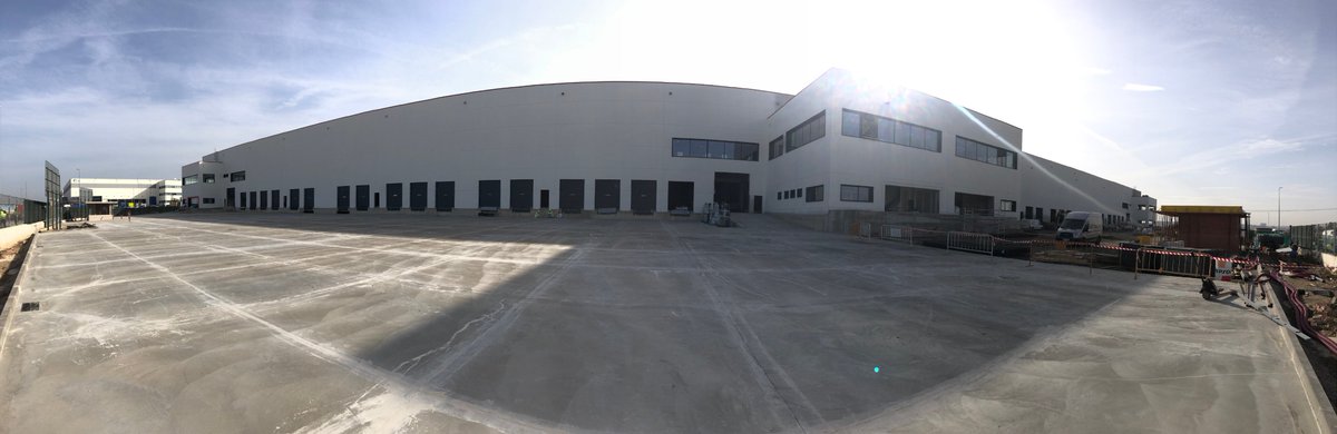 saveffi's tweet image. Avanzamos a buen ritmo los trabajos en la nueva plataforma logística de San Fernando de Henares, ya se ha realizado "la puesta de bandera"