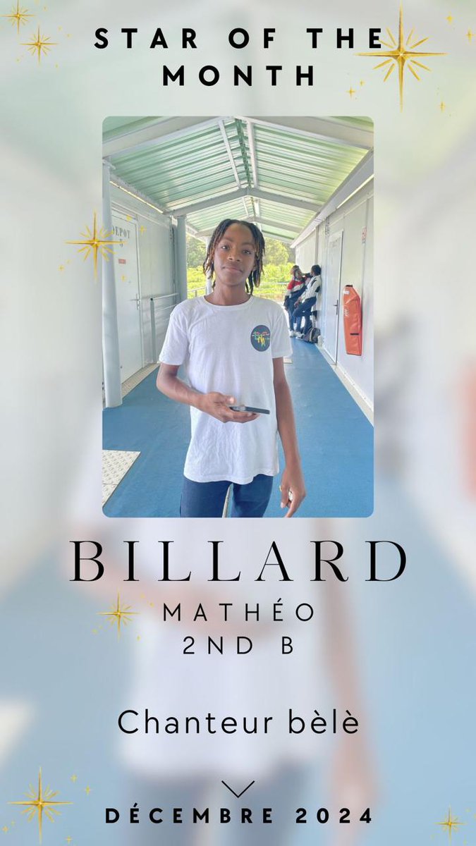 Notre star du mois Mathéo, passionné de bèlè...