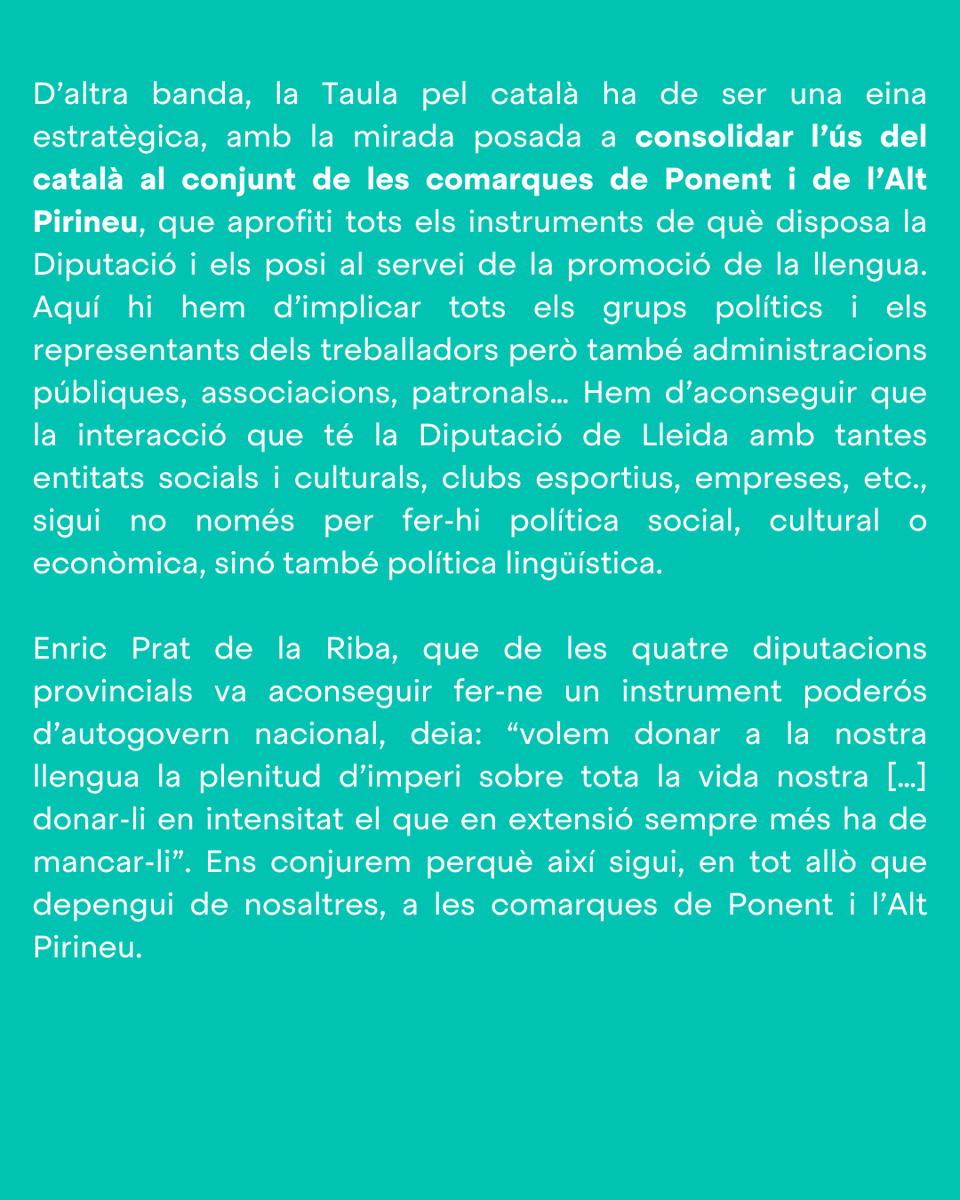 JuntsVLleida's tweet photo. 📢 Pel català: compromís ferm i mesures concretes.

@marcsolanesroca, paer de @JuntsxBalaguer  i diputat de @JxCATNoguera  a la Diputació de Lleida, reflexiona sobre el compromís ferm i mesures concretes del català.

📲 Llegeix l'article sencer 👉🏼 https://t.co/2byPnATL2N