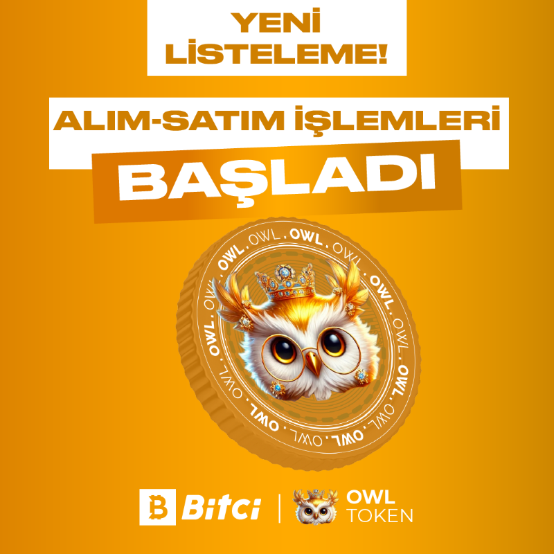 safebitcom's tweet photo. OWL alım-satım işlemleri Bitci TRY Market'te başladı! 🦉

Hemen işlemlerinize başlamak için tıklayın! ⤵️

#OWL $OWL