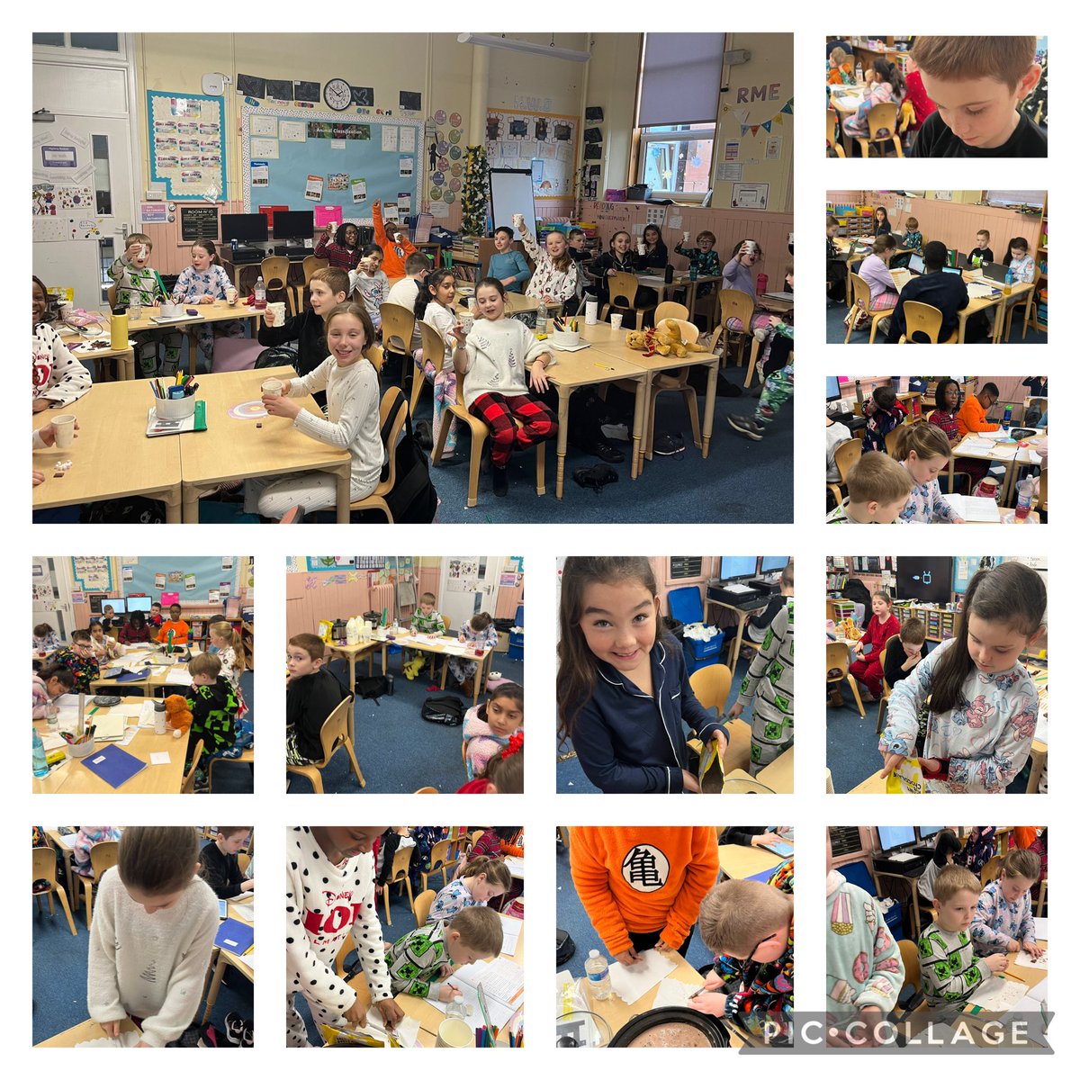 On Friday as a reward for receiving their compliments Primary 5b had a pj and movie afternoon. We also made hot chocolate and wrote instructions on making it ☺️. ☕️🎄