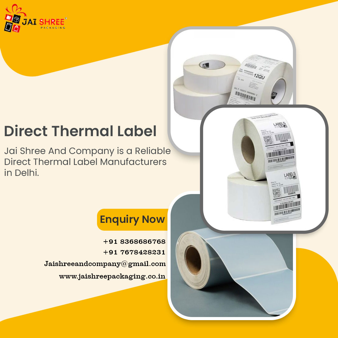 jaishreecompany's tweet image. ✅ Effortlessly print clear and durable labels with Direct Thermal Labels from Jai Shree And Company – no ink, no hassle!

🌐 jaishreepackaging.co.in/direct-thermal…
📩 Jaishreeandcompany@gmail.com
📲  +91 7678428231

#DirectThermalLabels #LabelingSolutions #JaiShreeAndCompany