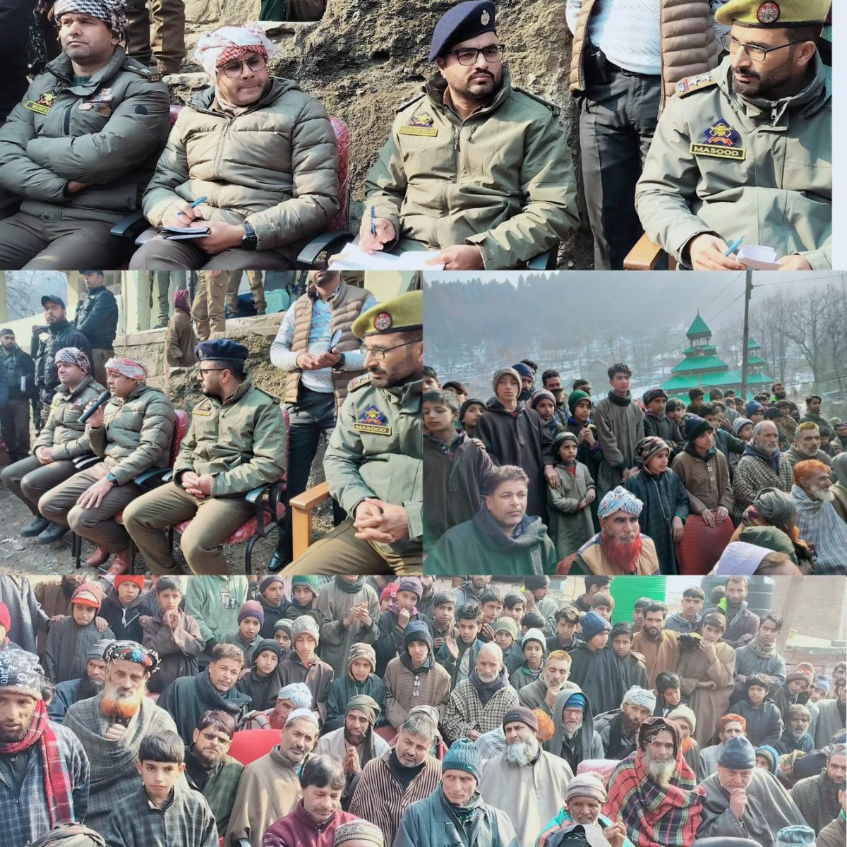policekulgam's tweet image. To foster collaboration and coordination for strong relationship with people and to listen their grievances, SSP #Kulgam #Sahil Sarangal-IPS accompanied by ASP NHW Qazigund, SDPO Qazigund held a PCPG meeting at #Hallan, Qazigund. @JmuKmrPolice @KashmirPolice @DigSkr