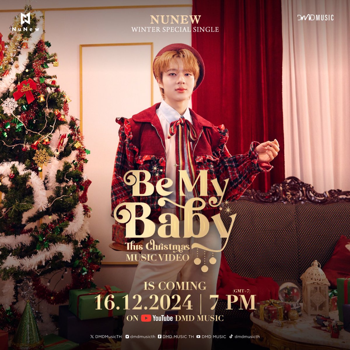 DMDMusicTH's tweet photo. อีกไม่กี่อึดใจ ก็จะได้ฟังเพลง “𝘽𝙚 𝙈𝙮 𝘽𝙖𝙗𝙮 (𝙏𝙝𝙞𝙨 𝘾𝙝𝙧𝙞𝙨𝙩𝙢𝙖𝙨)” จาก “นุนิว” @CwrNew กันแล้ววว 🎄

ฝากส่งกำลังใจผ่าน #BeMyBabyByNuNew กันเยอะ ๆ น้าาา 😍

และมารอชม Music Video กันได้ที่ Youtube : DMD MUSIC นะคะ
🎞️ https://t.co/c9idHHelwJ

𝗣𝗿𝗲-𝗮𝗱𝗱 / 𝗣𝗿𝗲-𝘀𝗮𝘃𝗲 on your favorite online streaming platforms
➣ https://t.co/surALcsGXi

NUNEW CHRISTMAS SONG
#NuNew @CwrNew
#DMDMSIC