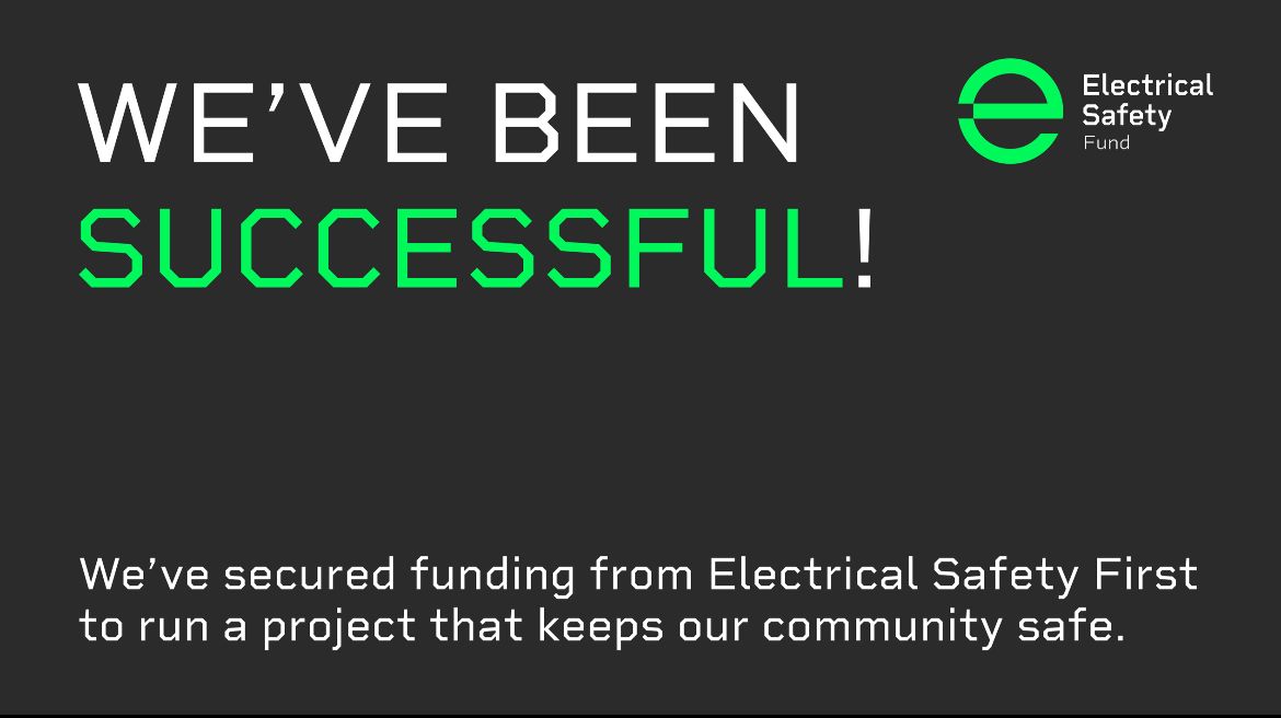 westhullhub's tweet photo. Good news 🎉

We’re delighted to announce that we have received funding from
@elecsafetyfirst Electrical Safety Fund! Our project aims to tackle fraud and raise awareness in electrical fires in the home. The Project will be launched in February 2025, more info will follow https://t.co/ld9VxYmyus