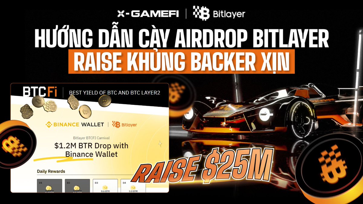 Hướng dẫn tham gia kèo <a href="/BitlayerLabs/">Bitlayer</a> từ A-Z -  Raise khủng Backer xịn 🔥

Sau dự án $MOVE $GRASS thì ae tập trung thêm kèo này cũng là hàng nhà Polychain Capital. Hàng này khả năng cao list OKX, Binance nên ae tranh thủ làm kiếm $BTR nha

Hàng Polychain Capital backer +