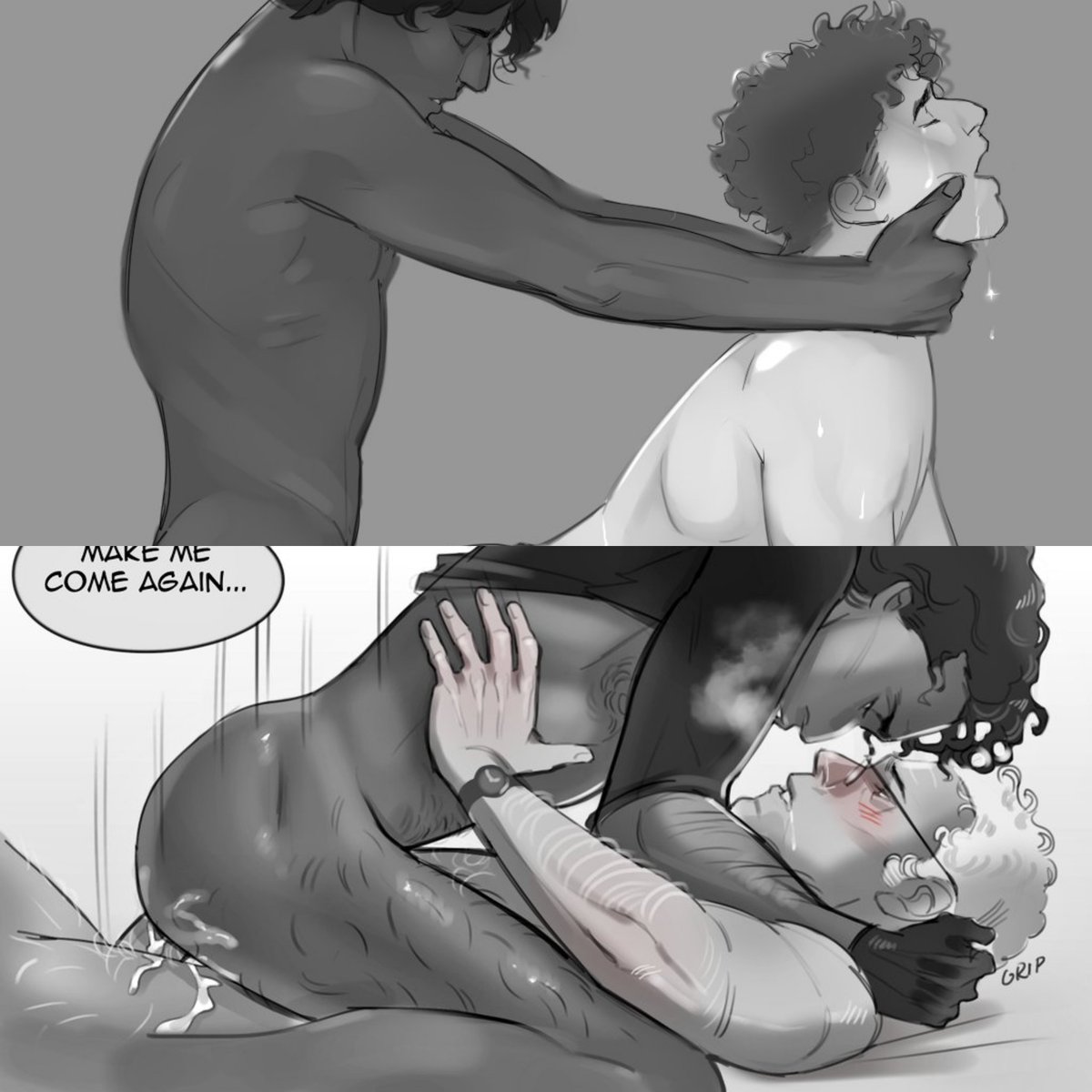 chromamode's tweet photo. a little side to side comparison since i picked up drawing again bc i have definitely started to see some improvement 🙂‍↕️ i think i've drawn roughly 6 times between these two pieces. become more familiar with the characters too. i'll admit i love my first daniel he's so cute <3 https://t.co/NqGfZt4VjS