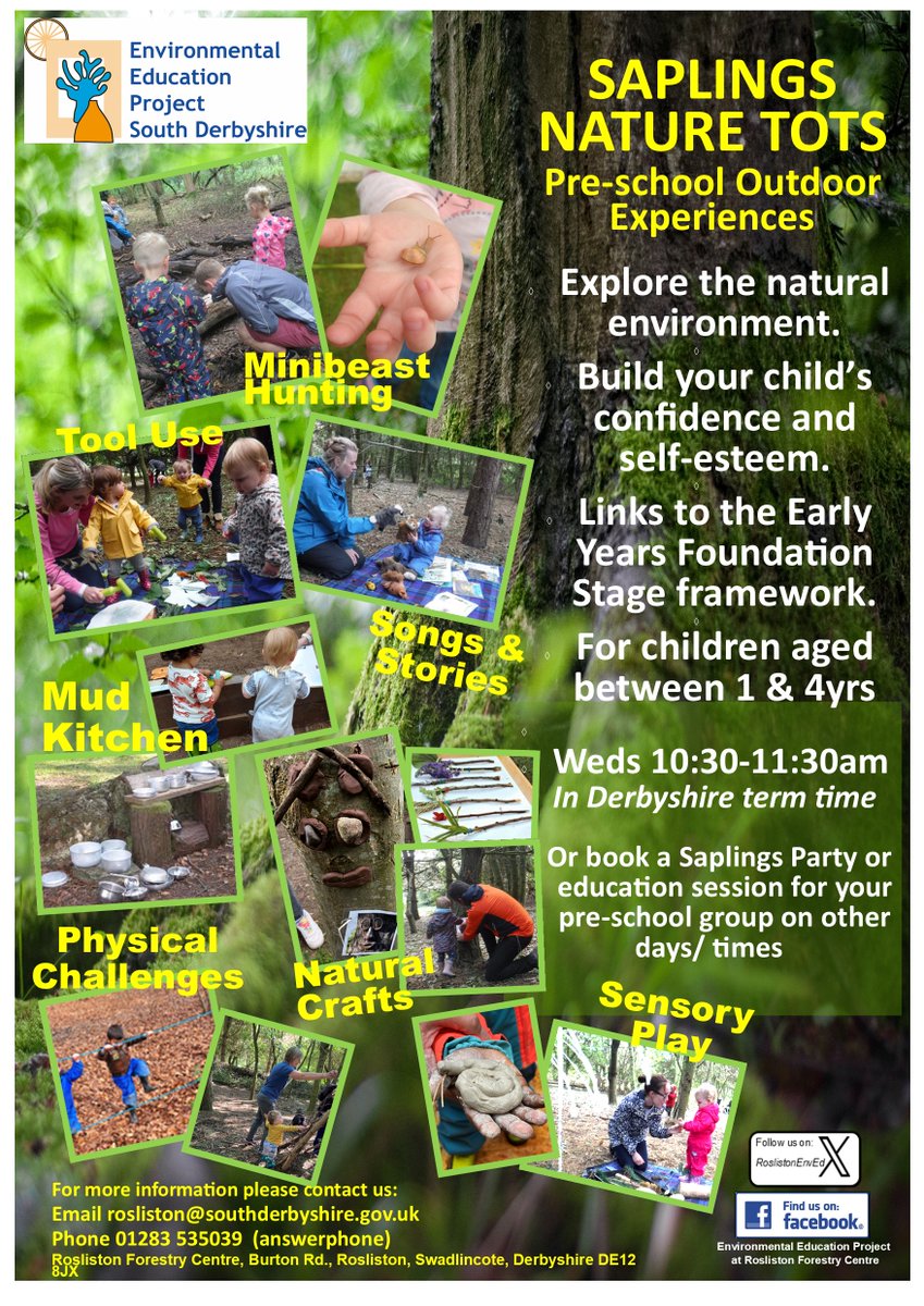 RoslistonEnvEd's tweet image. Merry Christmas from the Saplings Preschool at Rosliston Forestry Centre. Look at the lovely Christmas wreaths the children made.
Weds 18th Dec we will be having fun around a campfire as it's our last session before the Christmas holidays
We're back 8th Jan for more outdoor fun.
