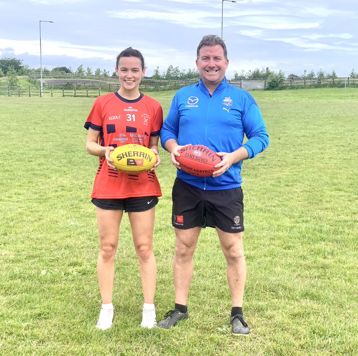 aflw_ireland's tweet photo. We are absolutely delighted and proud to see Amy Gavin Mangan☘️ DRAFTED as a @nmfcwomens Player for AFLW Season 2025 🙌

AFLW Talent ID &amp; Elite Coach @curranem has been working with Amy, on and off the pitch, assisting her in securing her professional AFLW List Spot💪 https://t.co/M2kWt0buJH