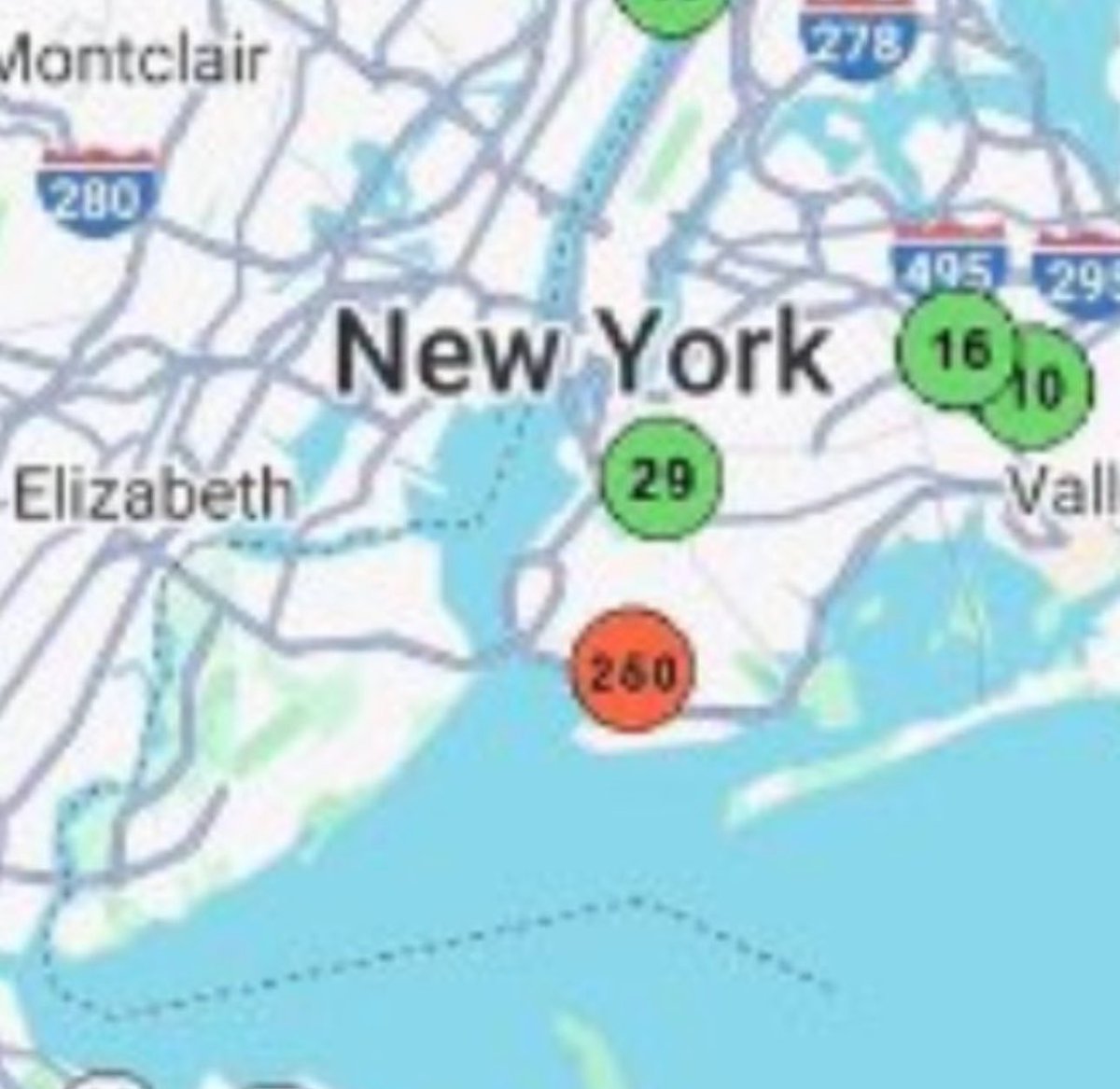 BGatesIsaPyscho's tweet photo. 🚨🇺🇸 Extreme Radiation Levels detected across America - probably not a coincidence the highest levels are in around New Jersey. https://t.co/IAbKRRPayI